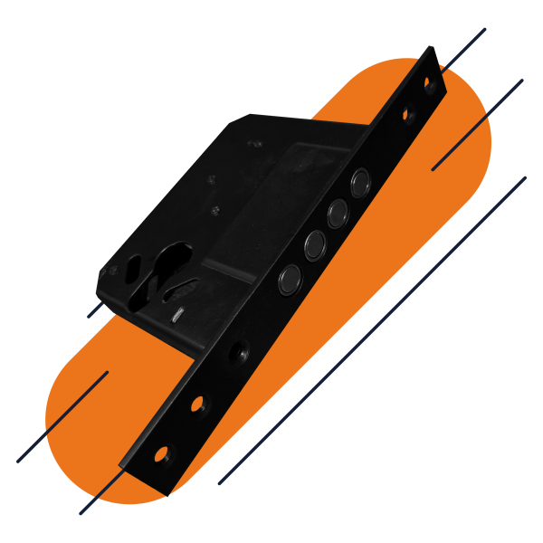 Cerradura de incrustar llave puntos 4bulones negra 0030027